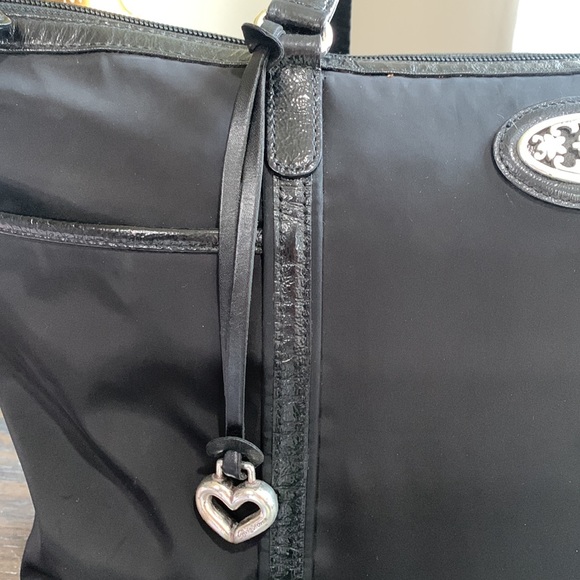 Brighton black nylon tote with leather trim pre loved - Picture 3 of 11